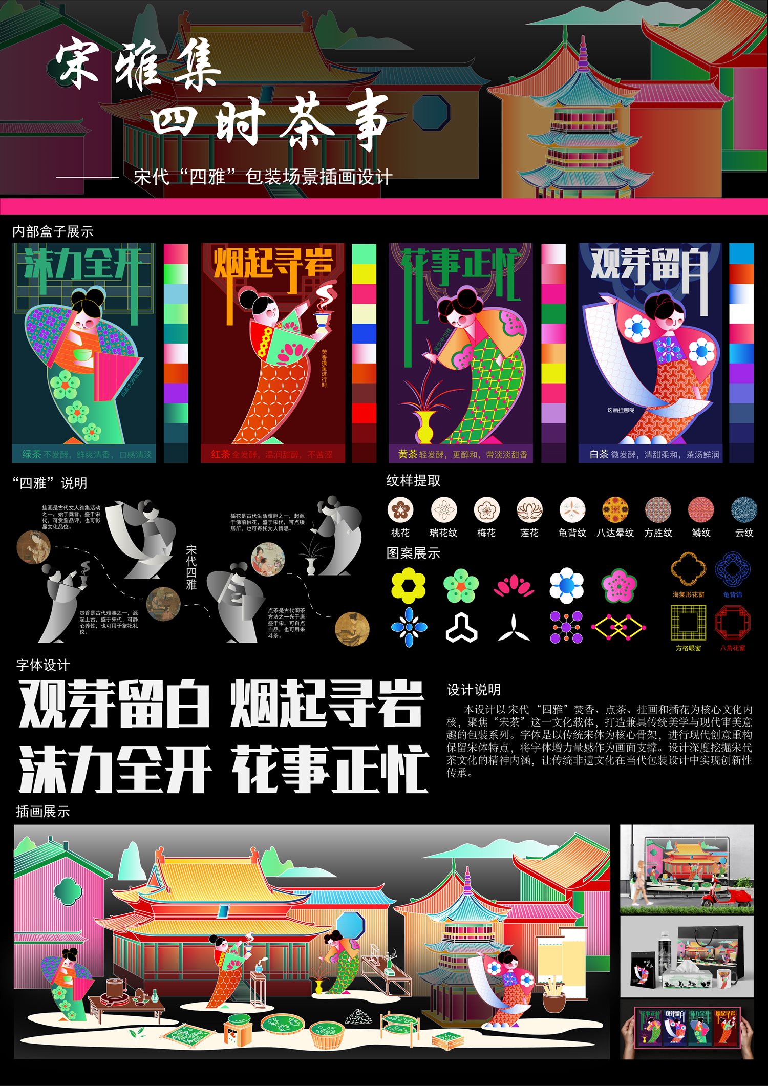 宋雅集包装与纹样设计板